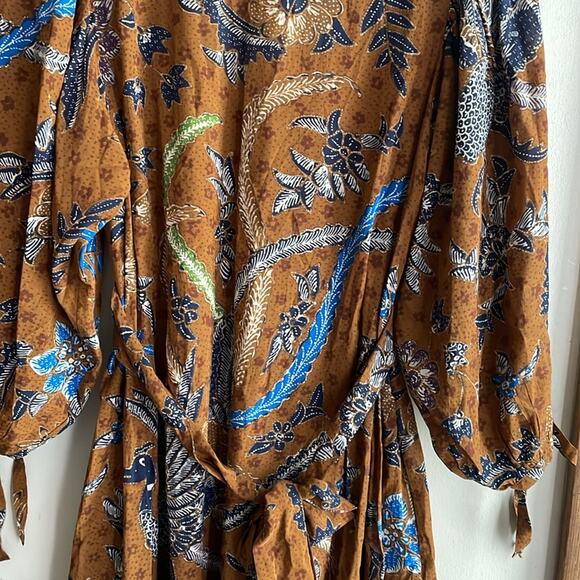 CARA CARA Millbrook Paisley-print Dress In Batik Brown - Picture 10 of 16